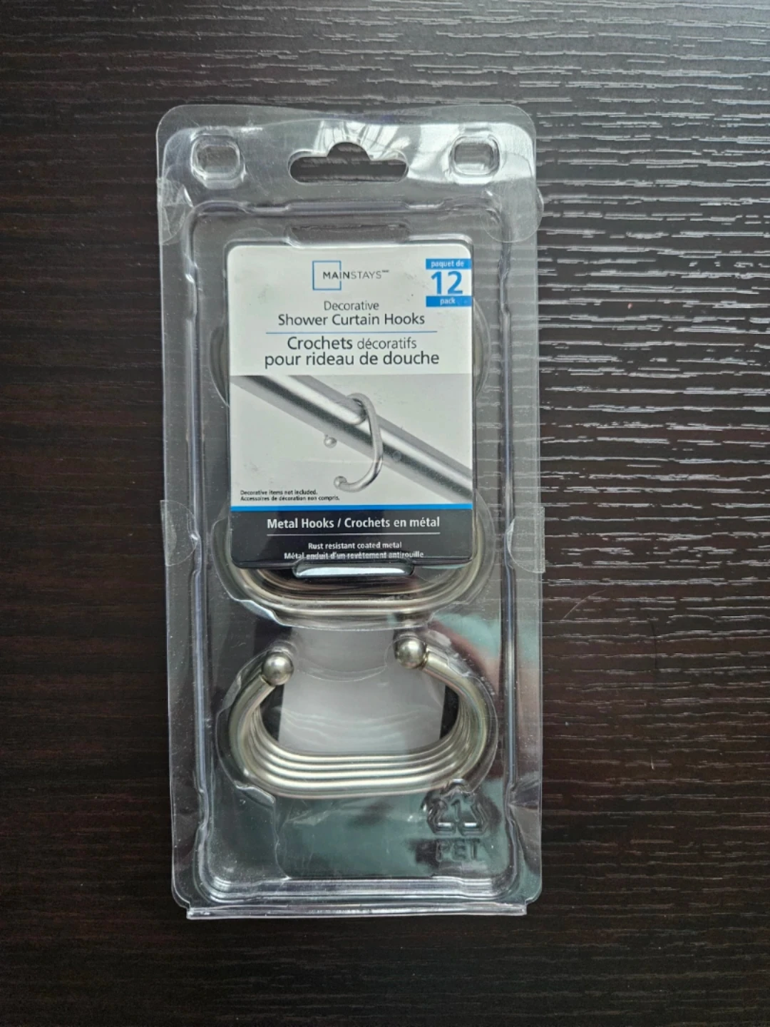 Metal Shower Curtain Hooks (12 pack)