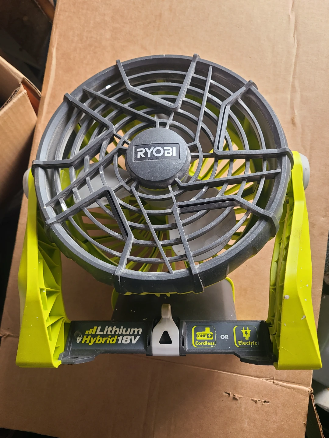 Ryobi P3320 18V Cordless/Electric Hybrid Fan