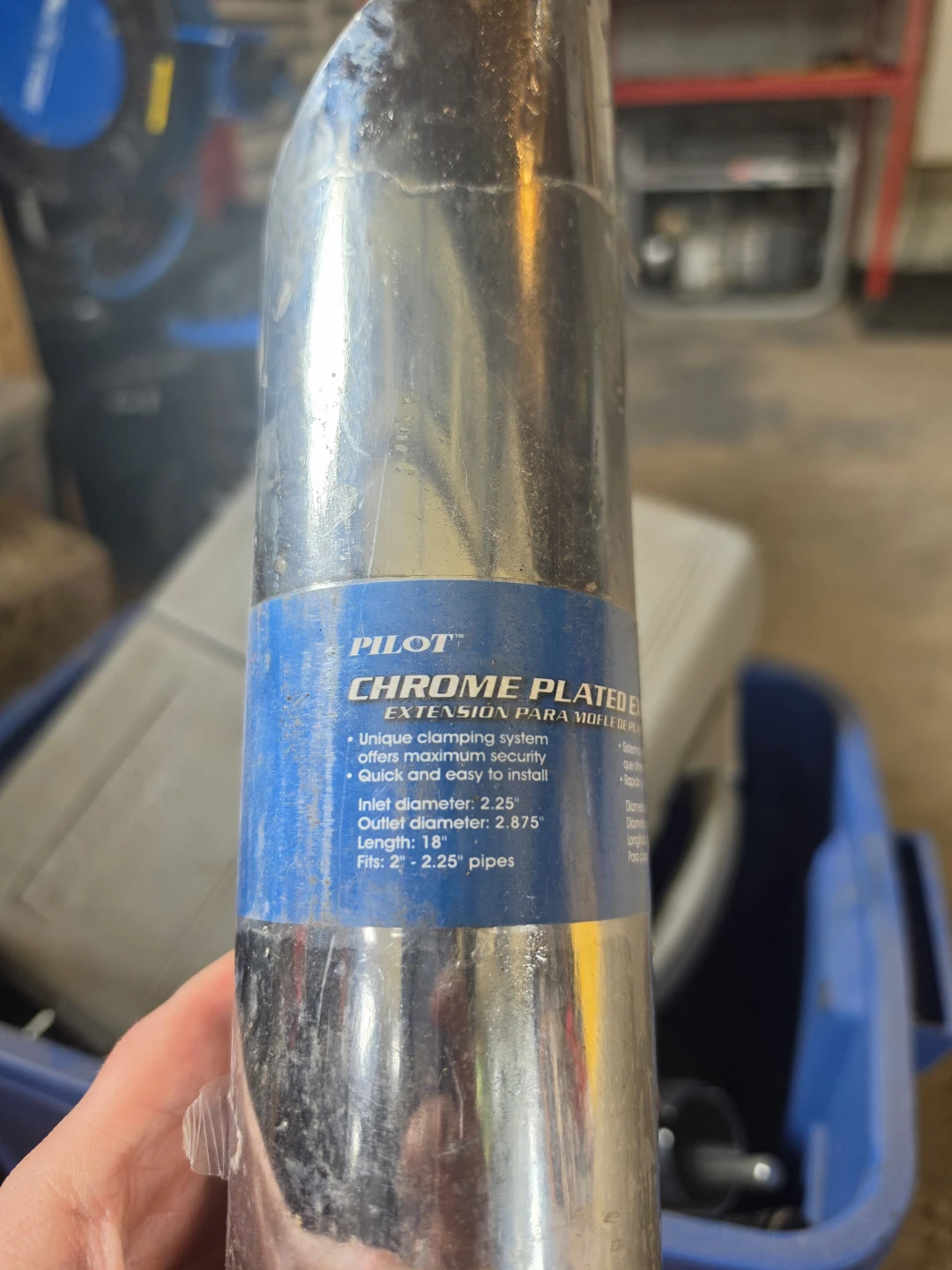 Pilot Chrome Plated Exhaust Extension - photo 3