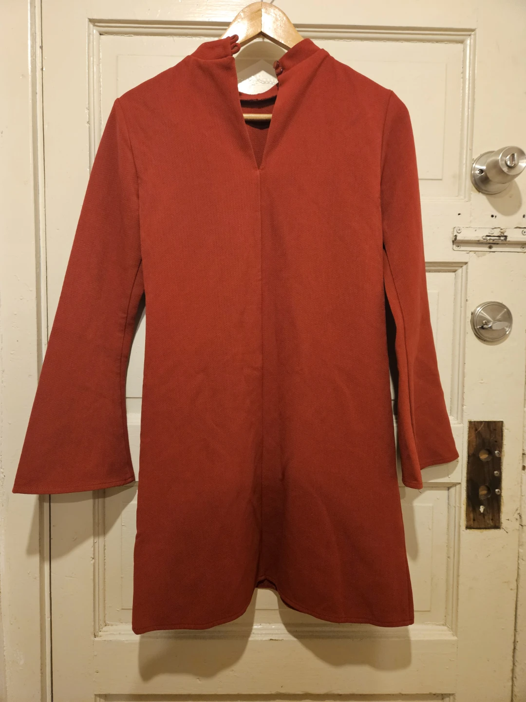 ASOS Red Flare Sleeve Dress Size 6 - photo 2