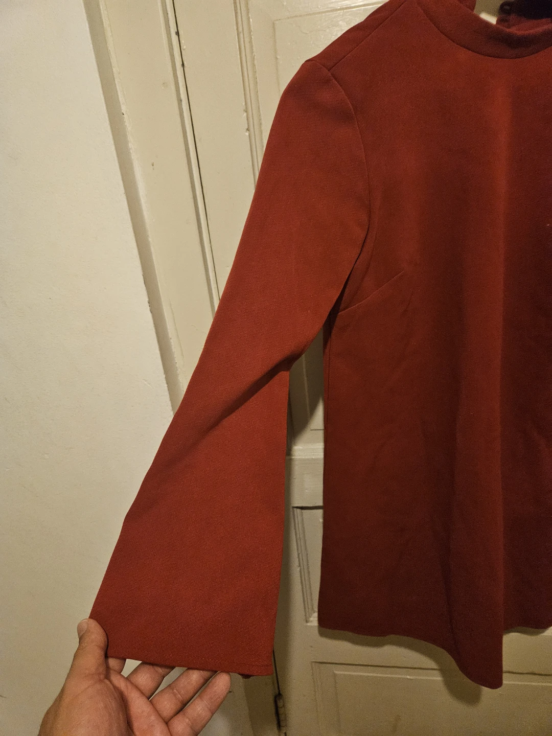 ASOS Red Flare Sleeve Dress Size 6 - photo 5
