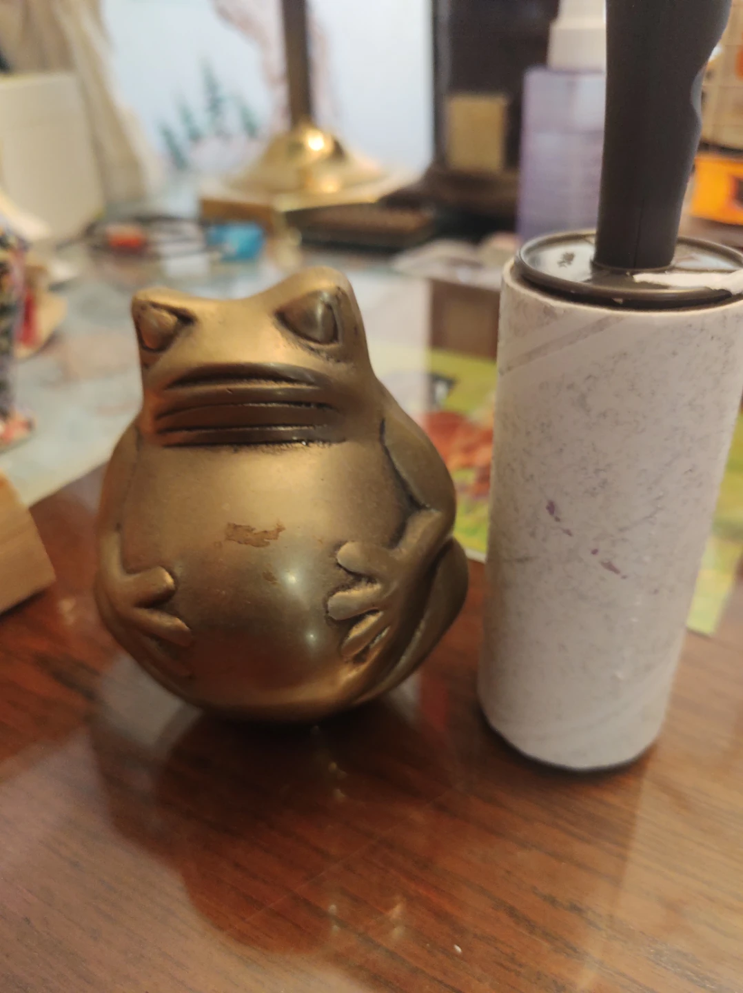 Brass Frog Figurine