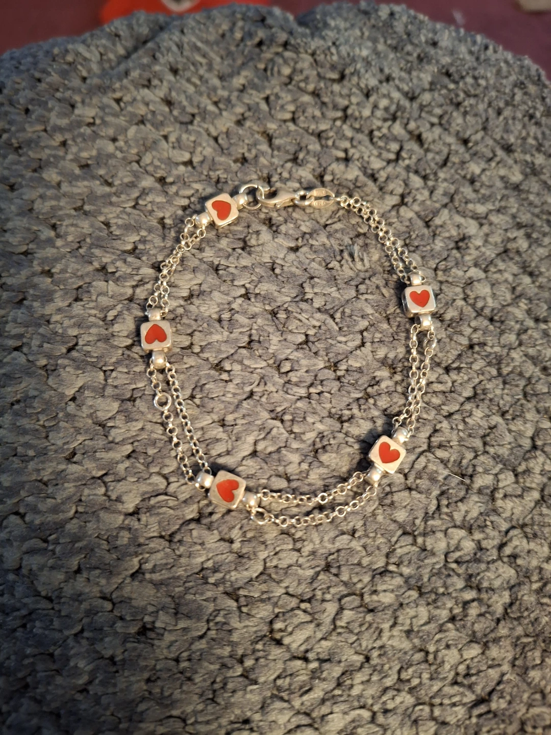 Sterling Silver Heart Charm Bracelet - photo 3
