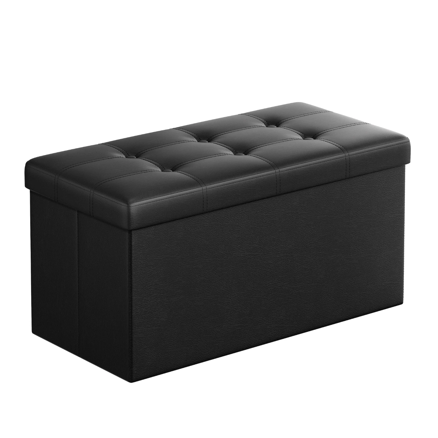 (BRAND NEW) Black Modern Storage Ottoman Bench - photo 2