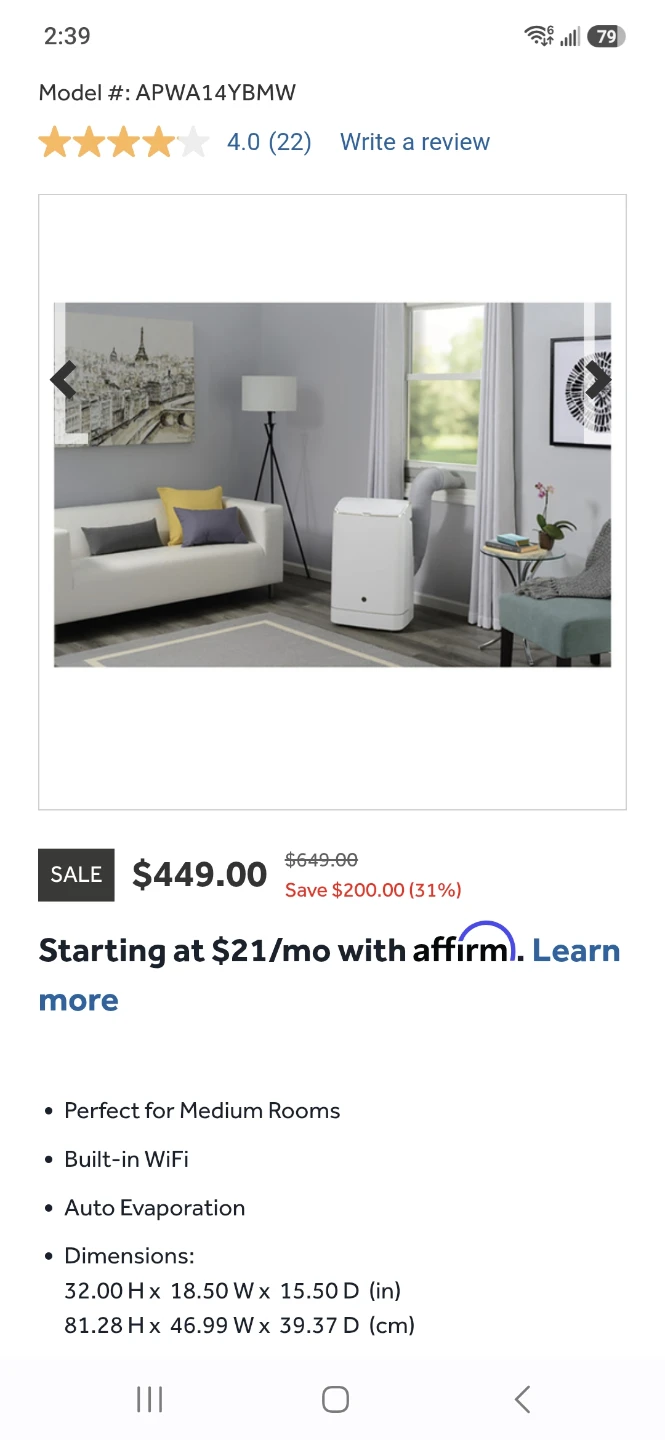 GE 14,000 Smart Portable AC - photo 3