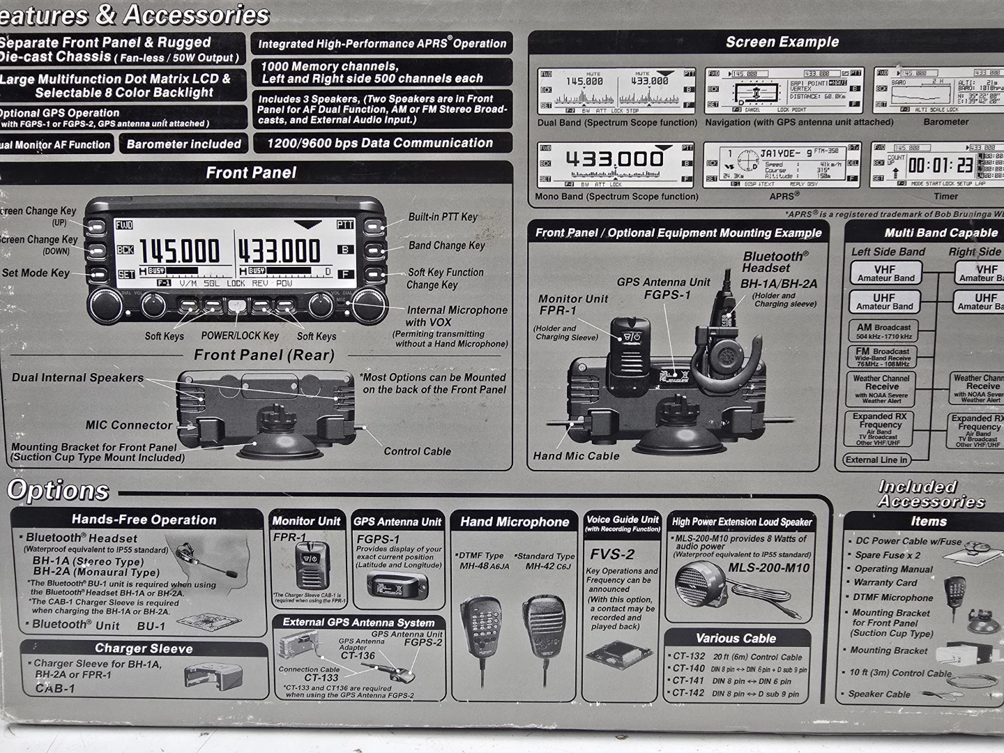Yaesu FTM-350AR/E VHF/UHF Dual Band FM Transceiver - photo 5