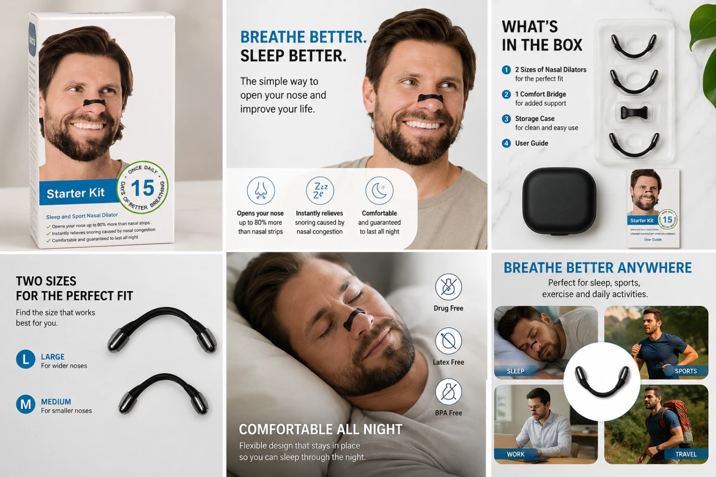 Sleep and Sport Nasal Dilator Starter Kit