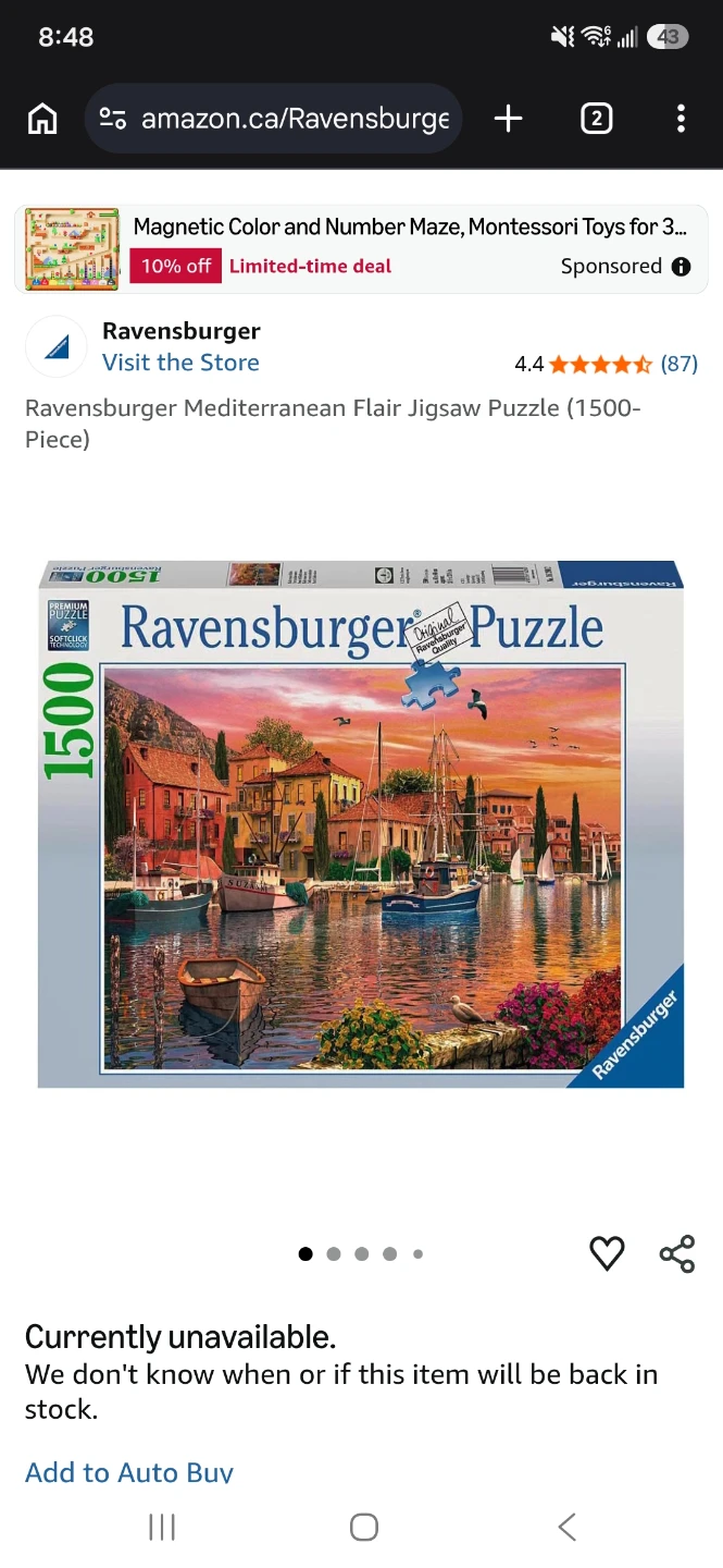 Ravensburger Mediterranean Flair 1500 Piece Jigsaw Puzzle