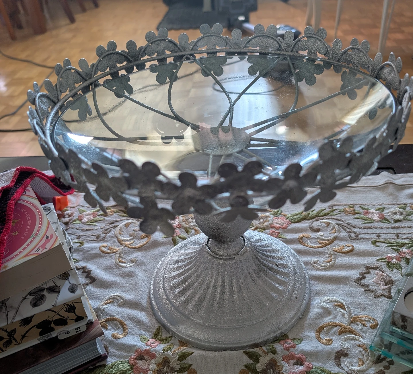 Decorative Cake Stand with Glass Plate - photo 2