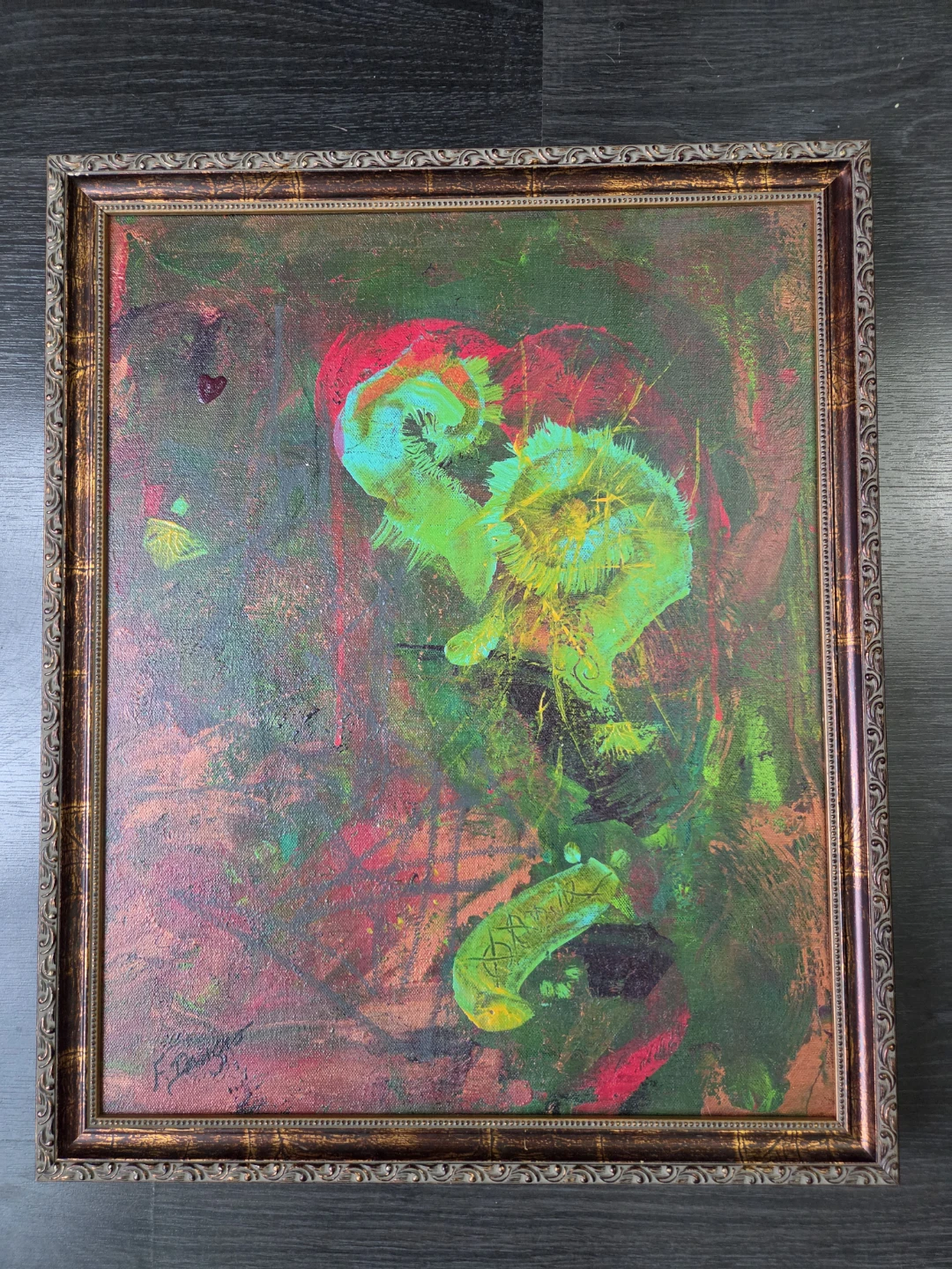 Abstract Painting "Heart Beat" by F. Dansereau (With COA) - photo 2