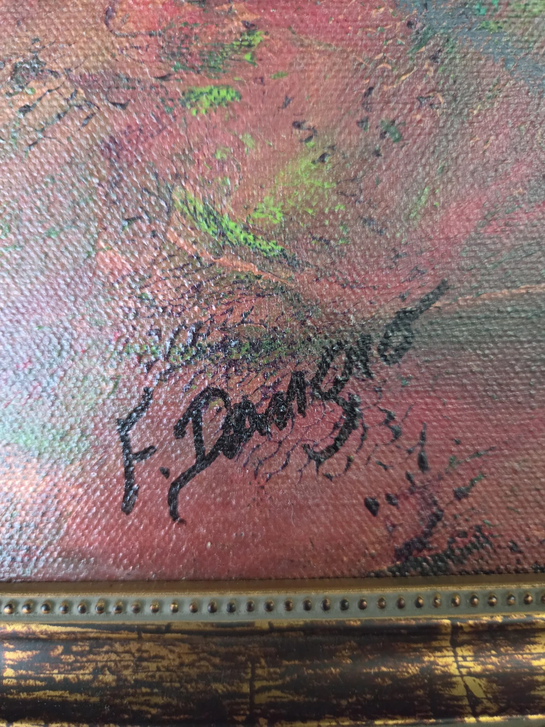 Abstract Painting "Heart Beat" by F. Dansereau (With COA) - photo 3