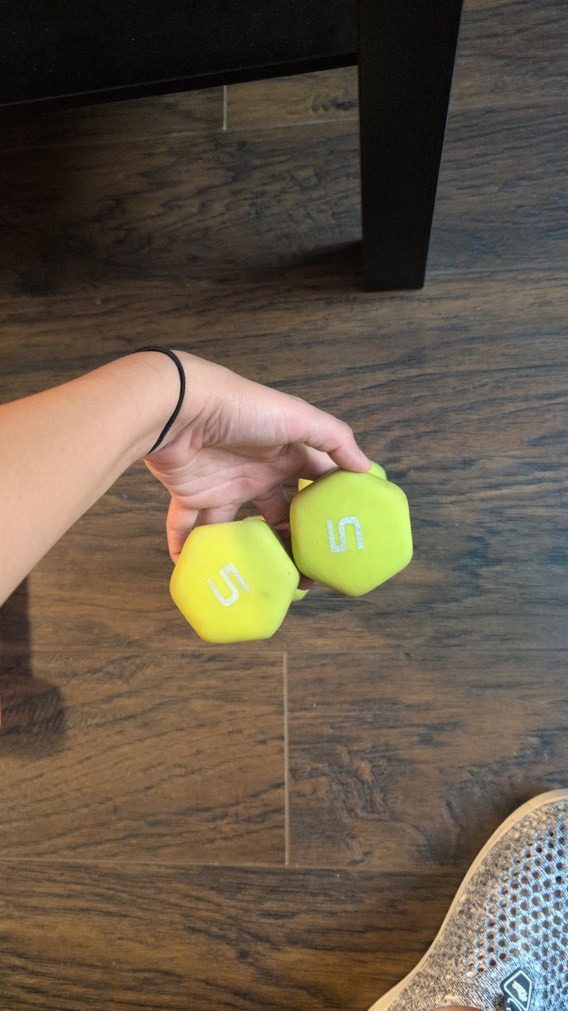 Yellow Dumbbells - 5 lbs Pair