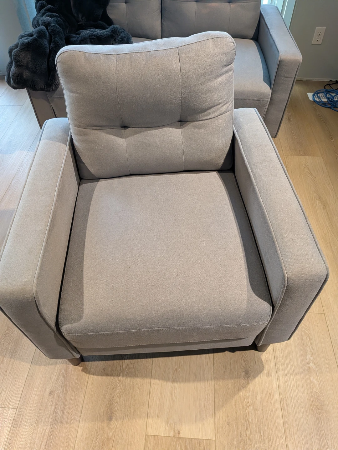 Small Grey Sofa and Chair- Easy to Disassemble - photo 3
