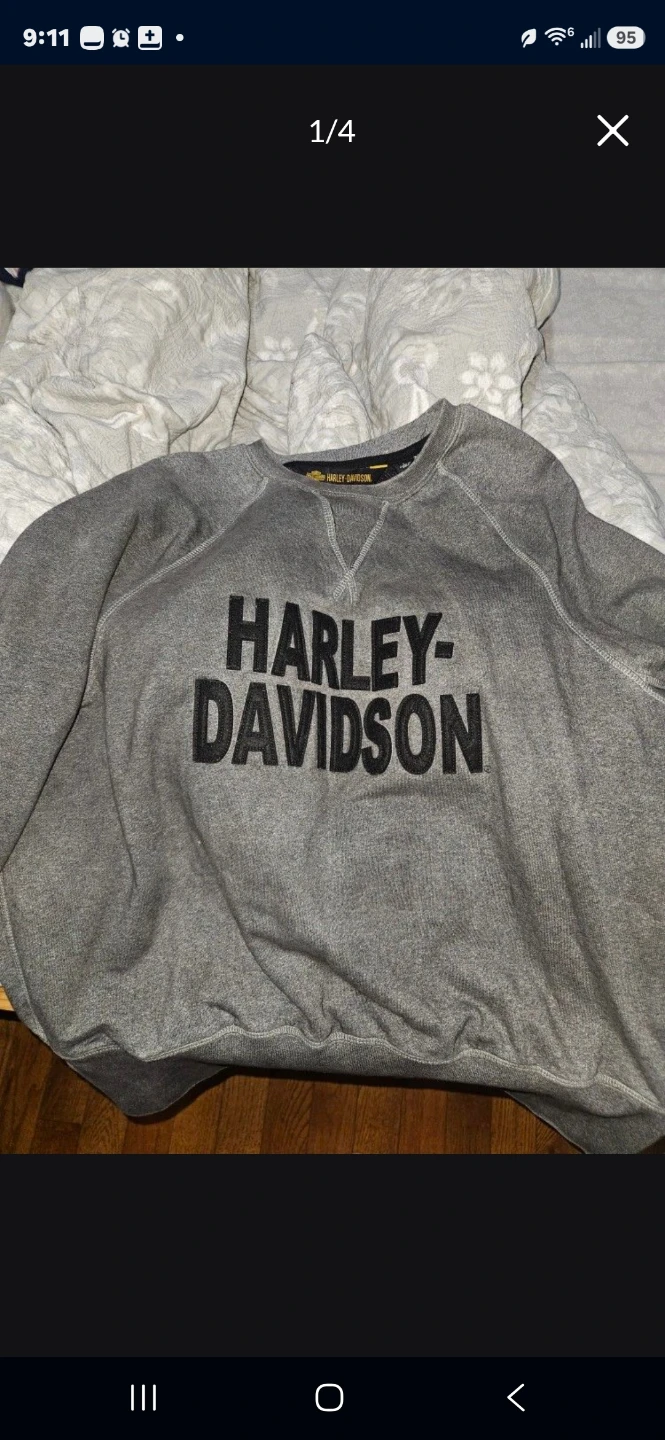 Harley-Davidson Women Gray Crewneck Sweatshirt