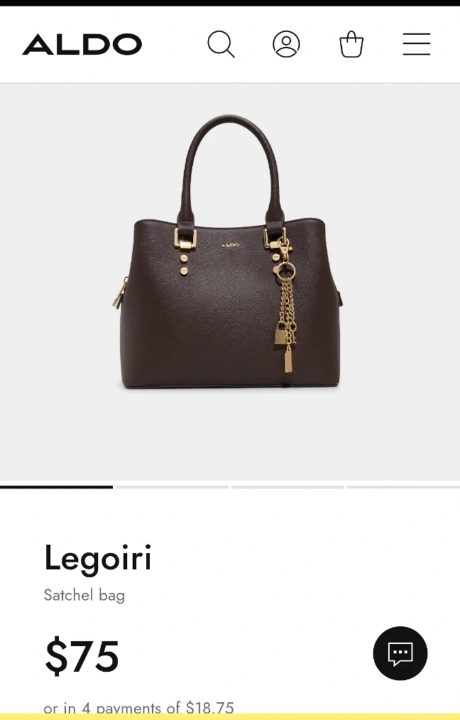 NEW ALDO Black Tote Bag - photo 4