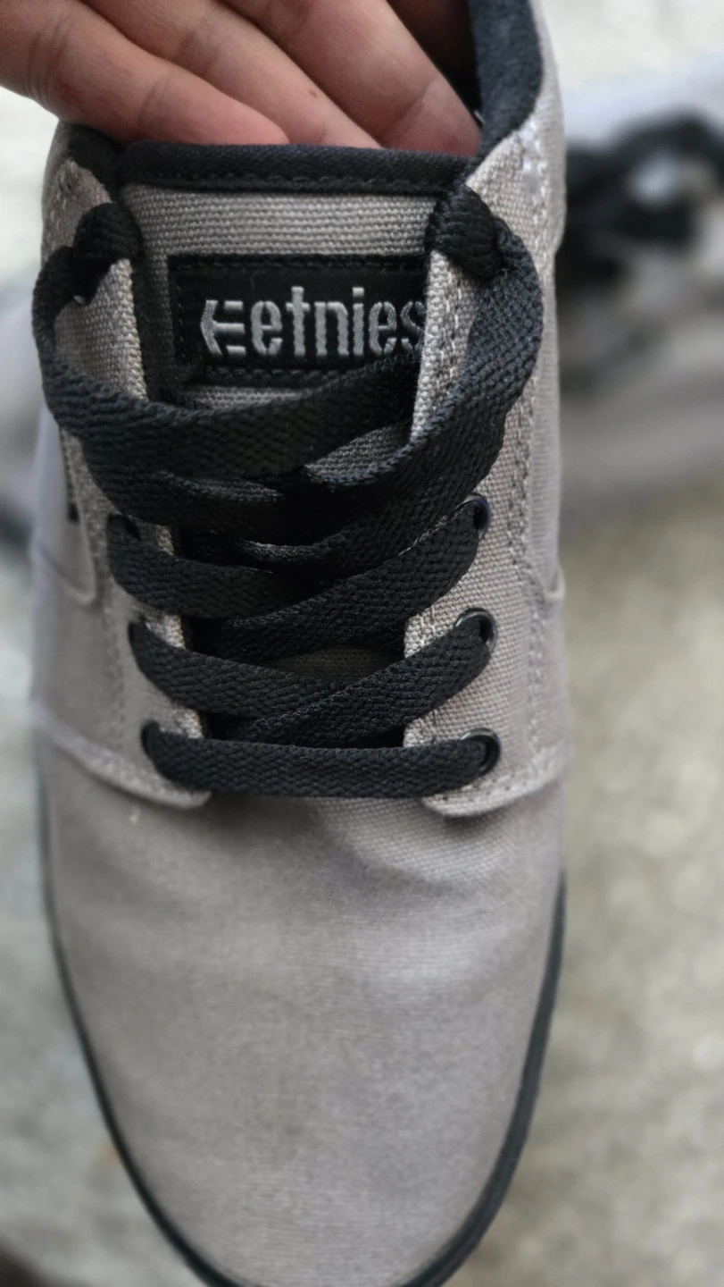 Etnies Grey Canvas Skate Shoes
