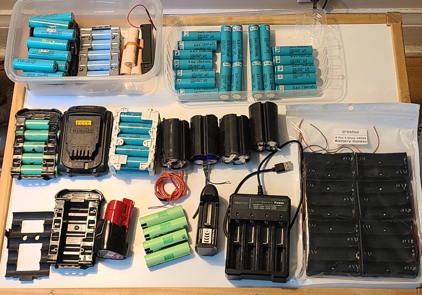 18650 Batteries Holders Chargers Trays All Kinds! BUY ALL?