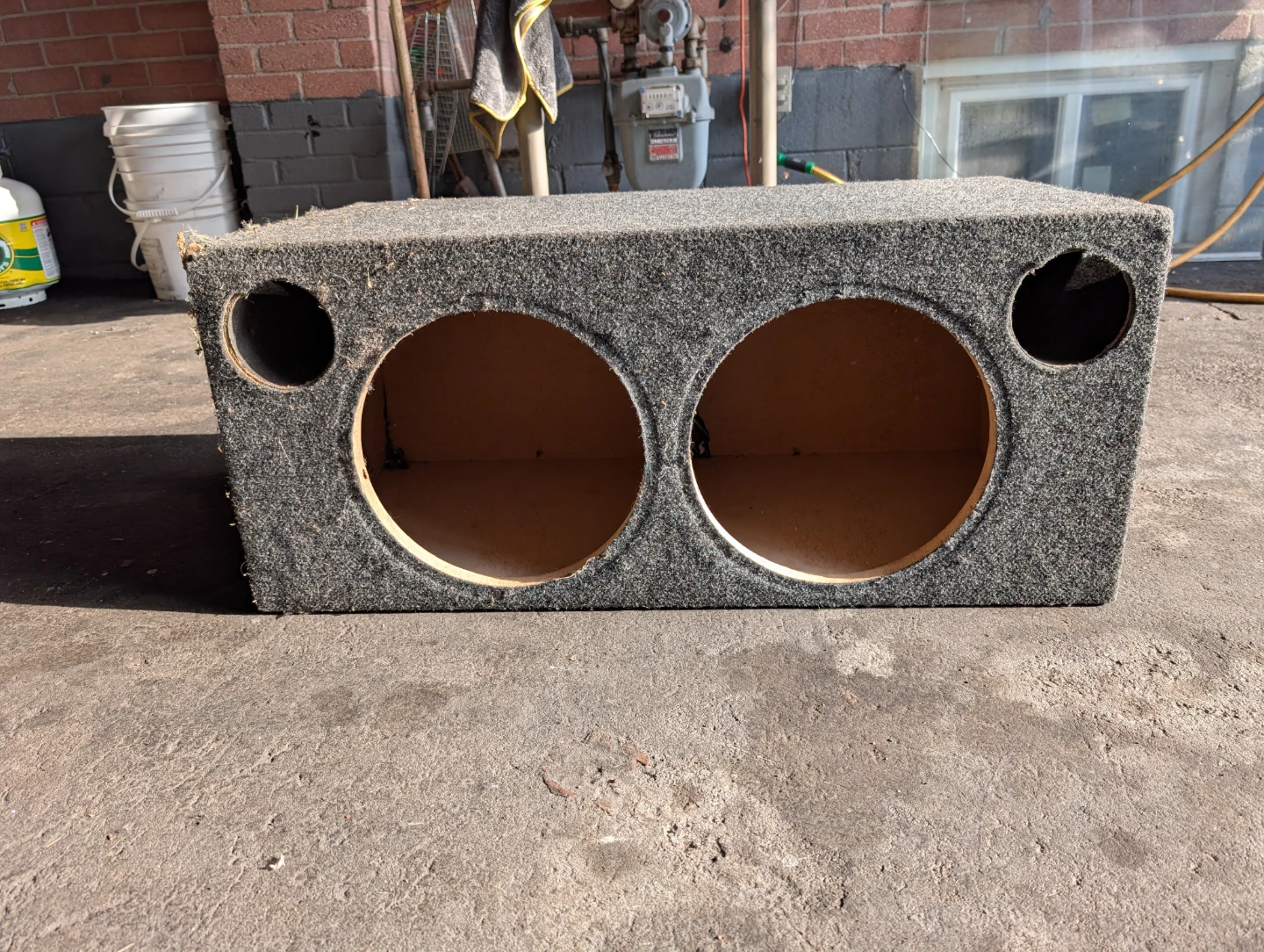 Dual 12-inch Car Audio Subwoofer Box Enclosure