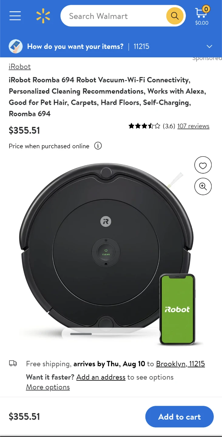 iRobot Roomba WiFi Smart Multi-Surface Vacuum Cleaner - photo 2