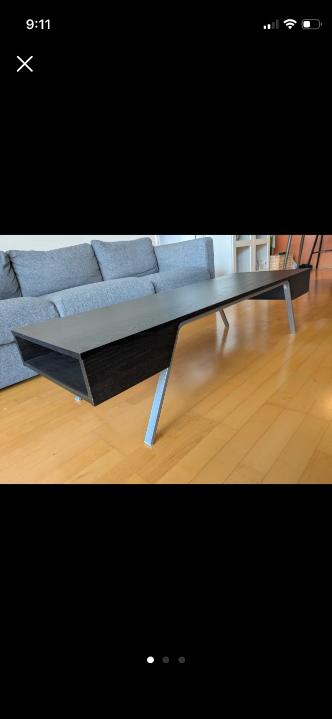 Modern Black Coffee Table with Storage - photo 3