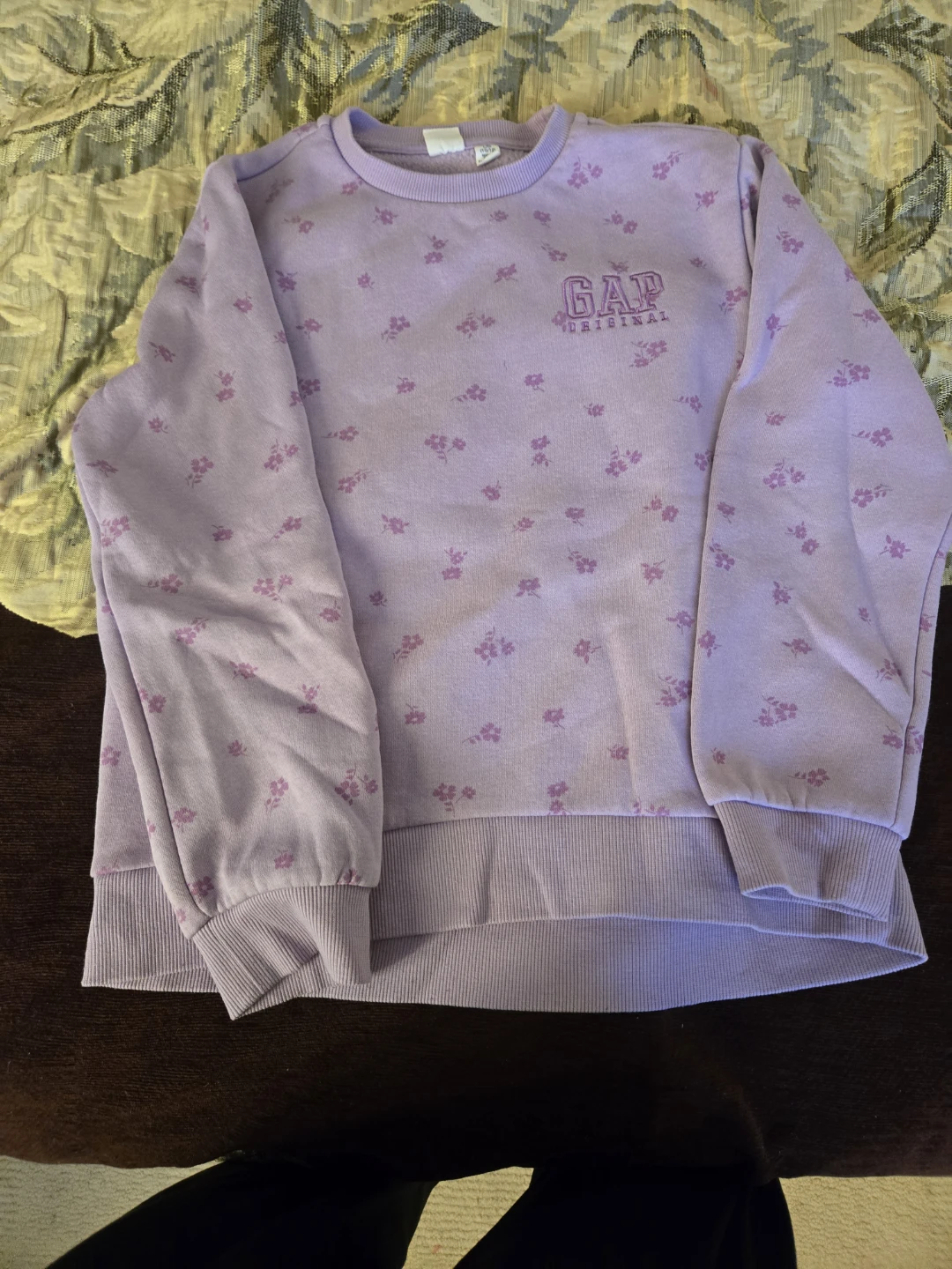 GAP Original Lavender Floral Crewneck Sweatshirt
