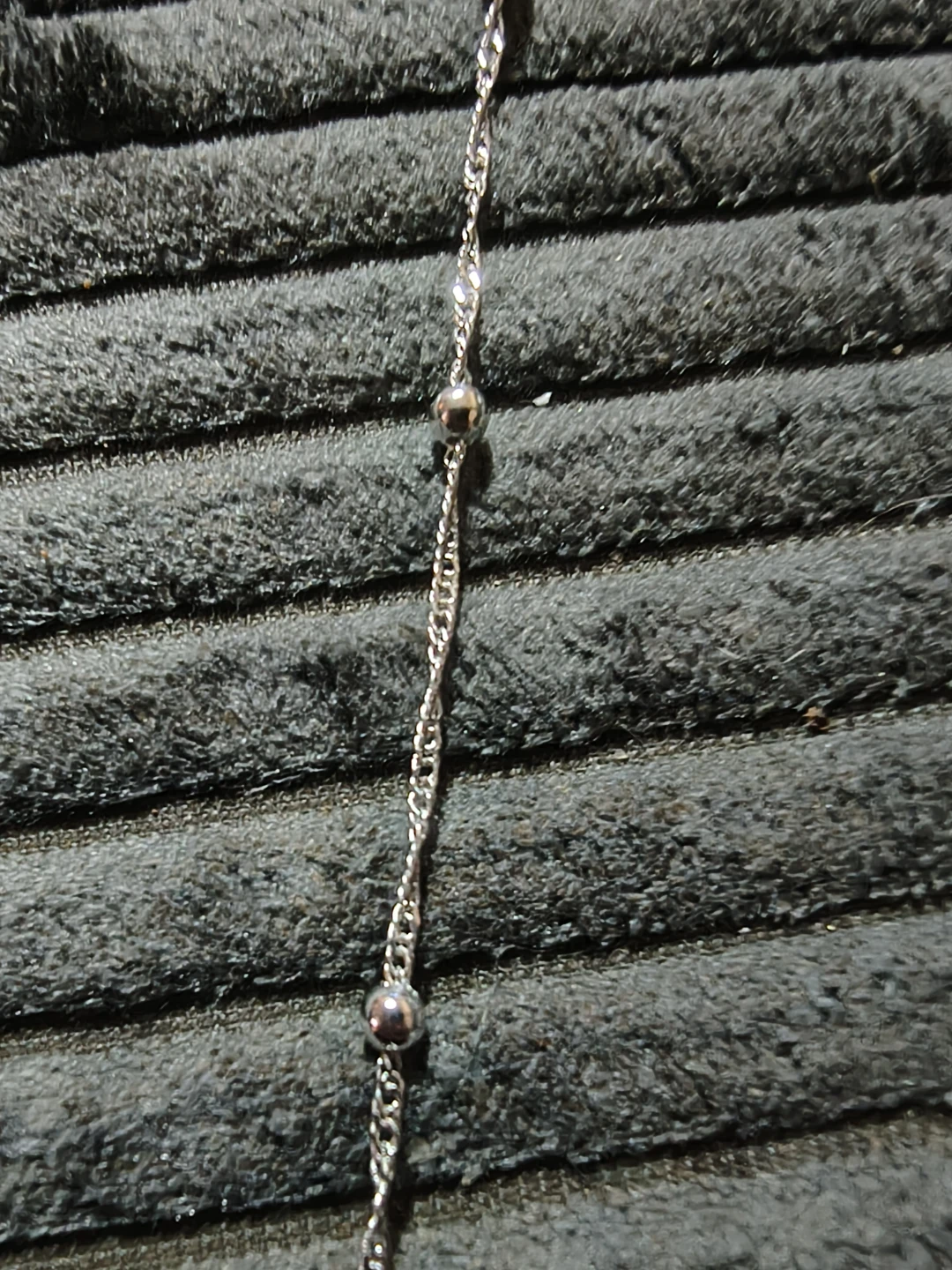 Silver-tone Chain Bracelet with Beads - photo 2