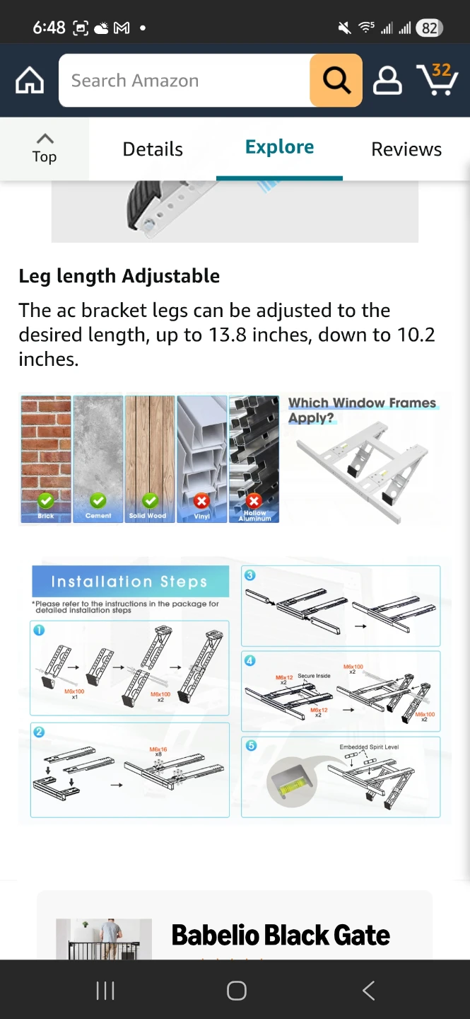 GETLSTUB Air Conditioner Window Bracket - photo 3
