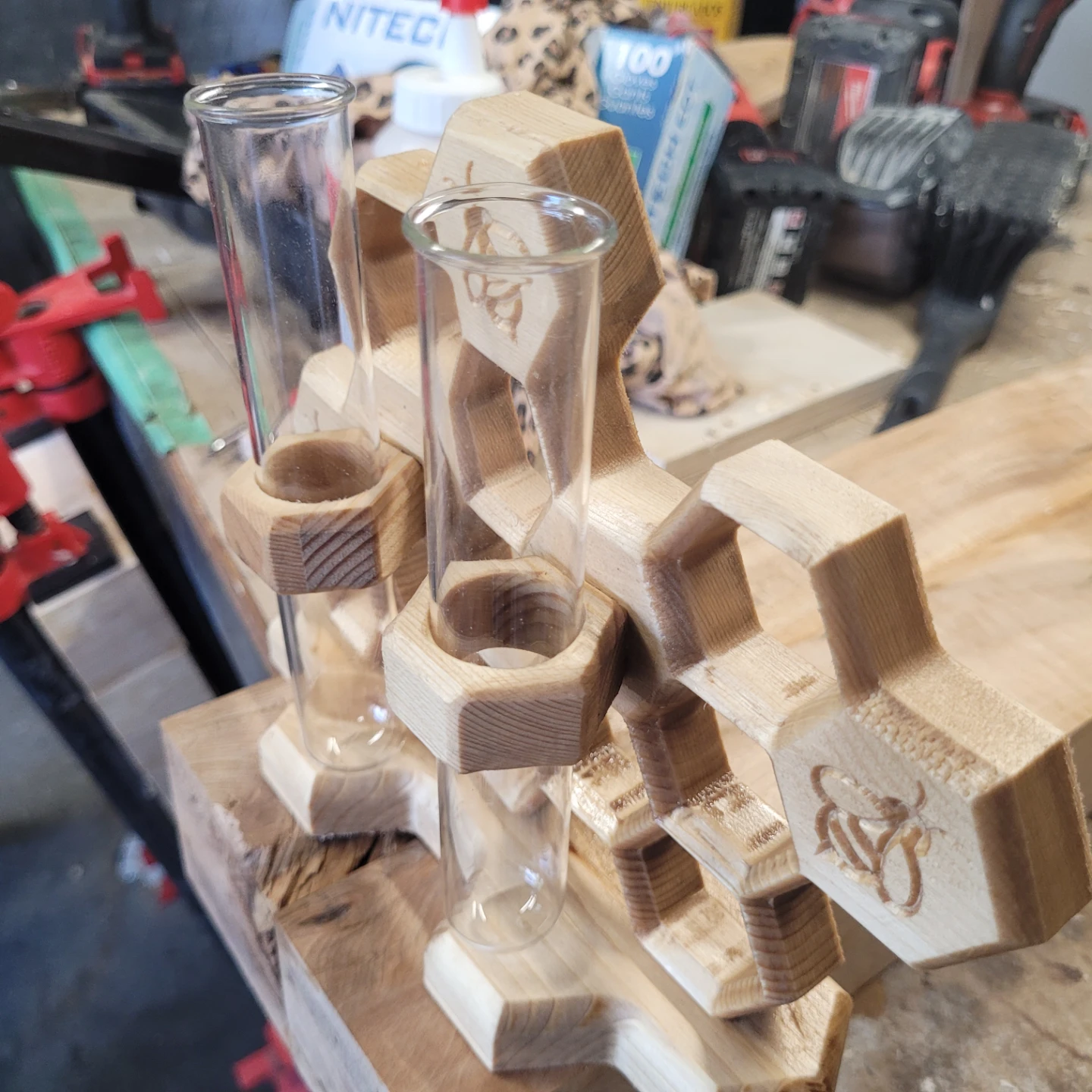 Wooden Honeycomb propagation with Bees