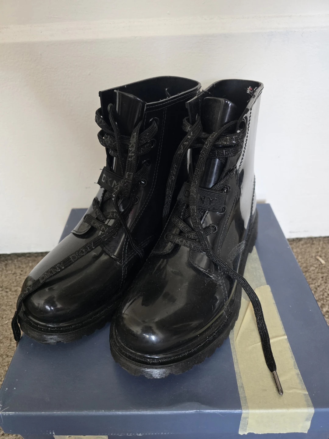 DKNY Black Lace-Up Boots - photo 2