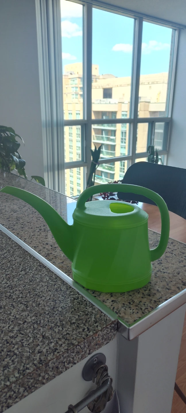 Green Plastic Watering Can - photo 2