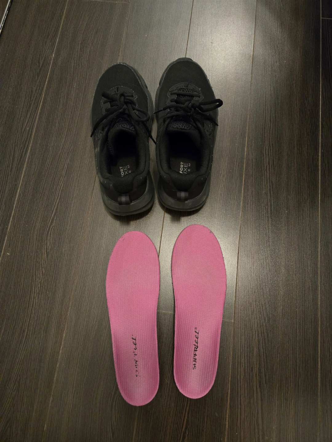 Under Armour Sneakers with Pink Superfeet Insoles