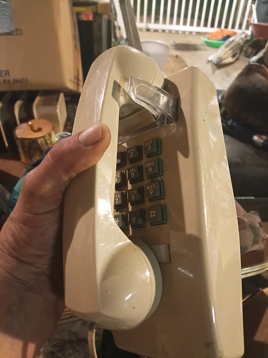 Vintage Beige Rotary Dial Telephone - photo 3