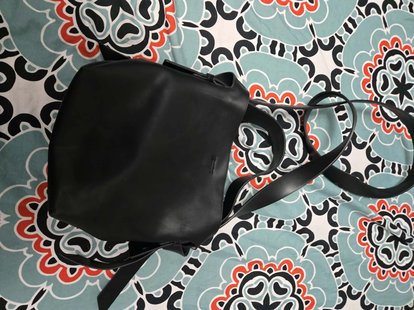 Black Leather Shoulder Bag - photo 2