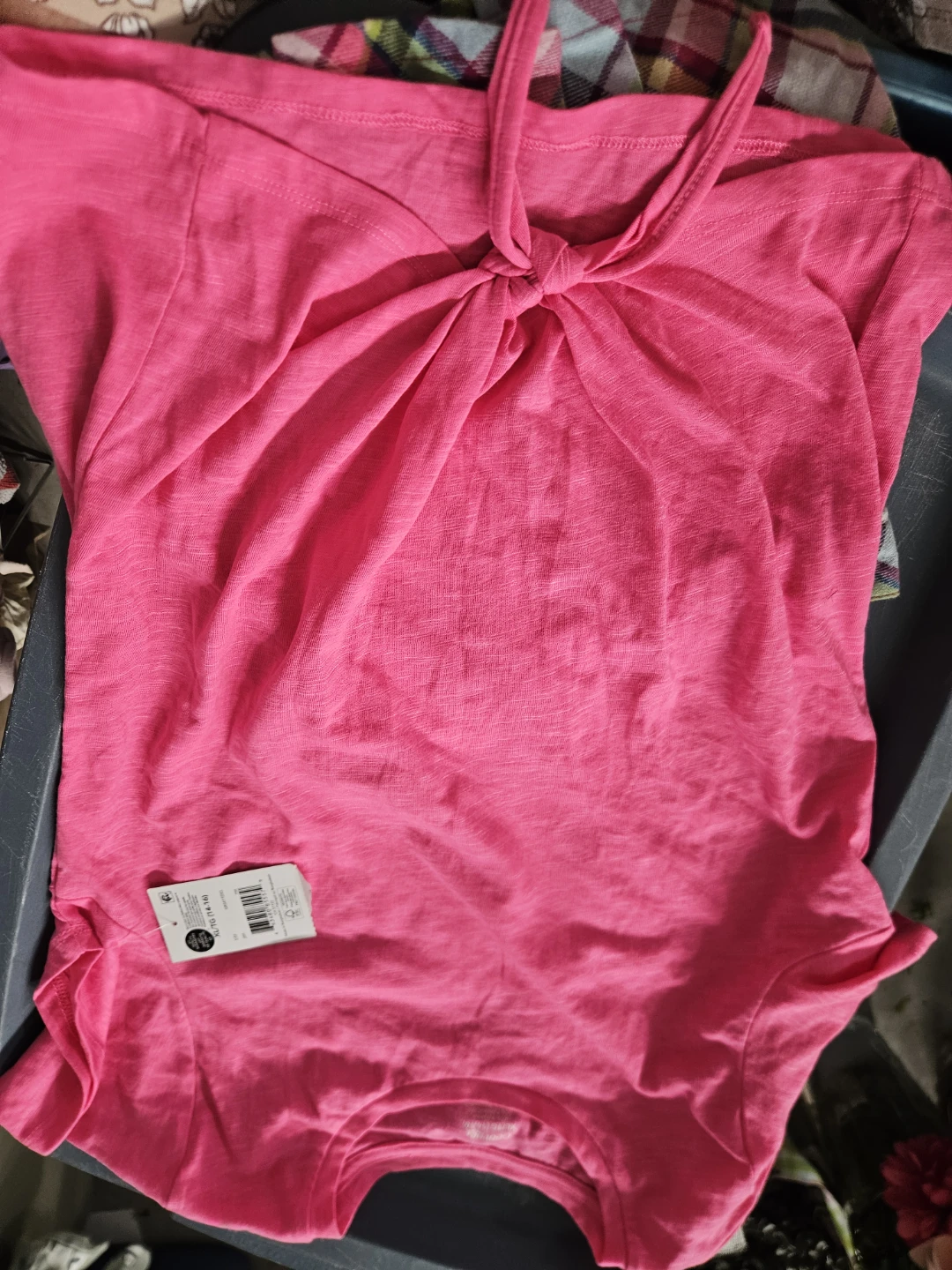 George kids Pink Knit Twist Neck T-Shirt XL