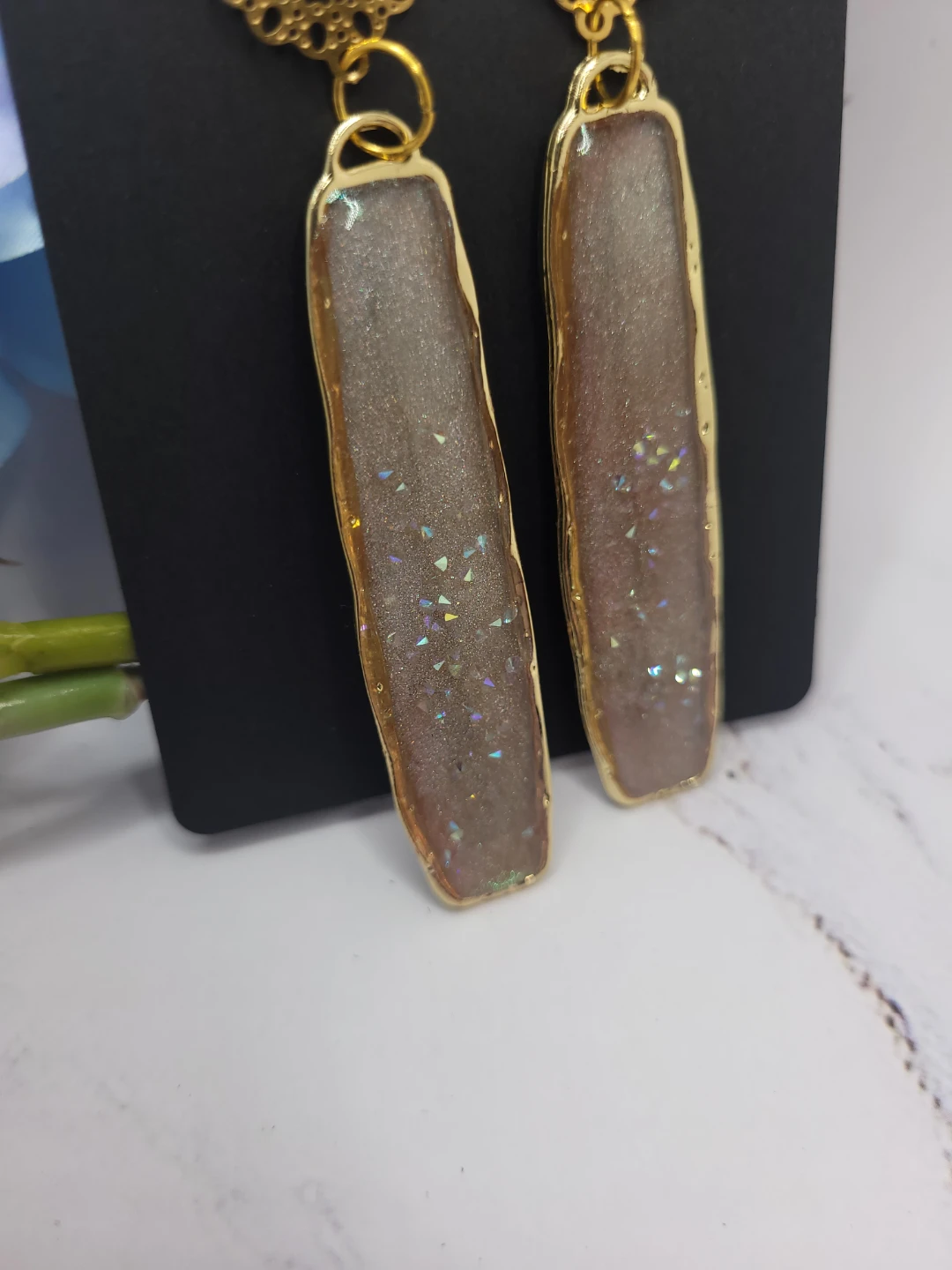 Handmade Resin Earrings - photo 2