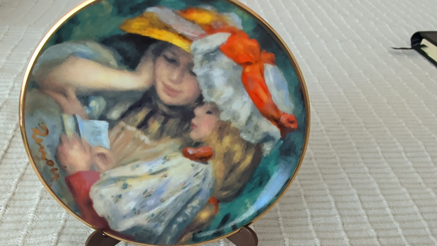 Goebel Artis Orbis Plate - A. Renoir "Deux jeunes filles lisant" - photo 3