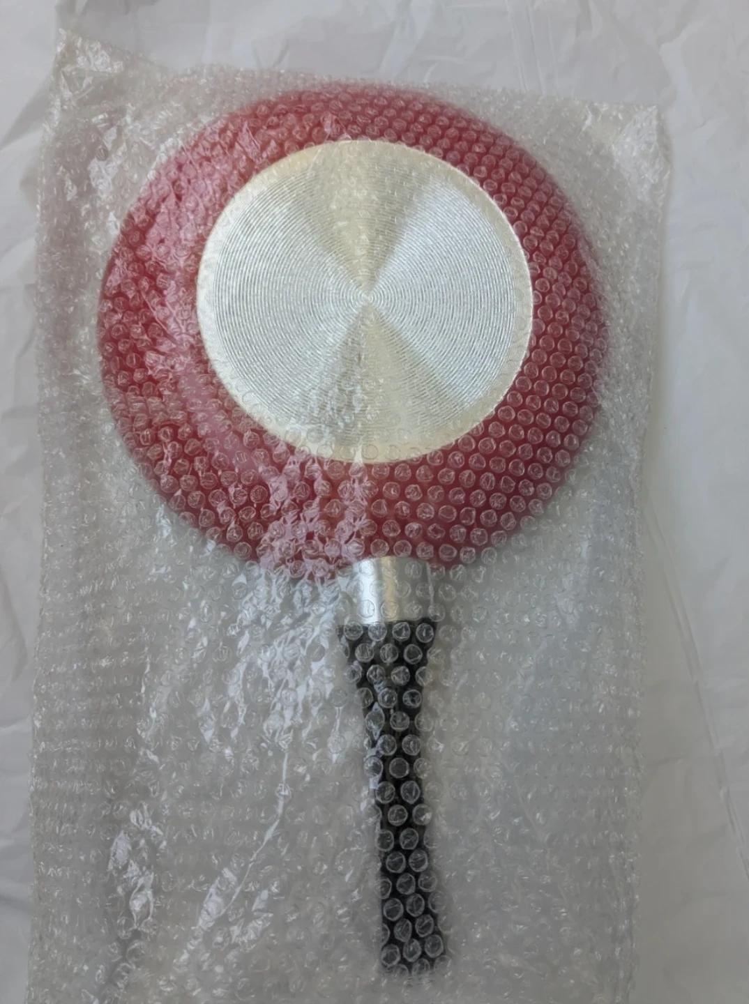 9.4" Ceramic Non-Stick Frying Pan (Red/White)