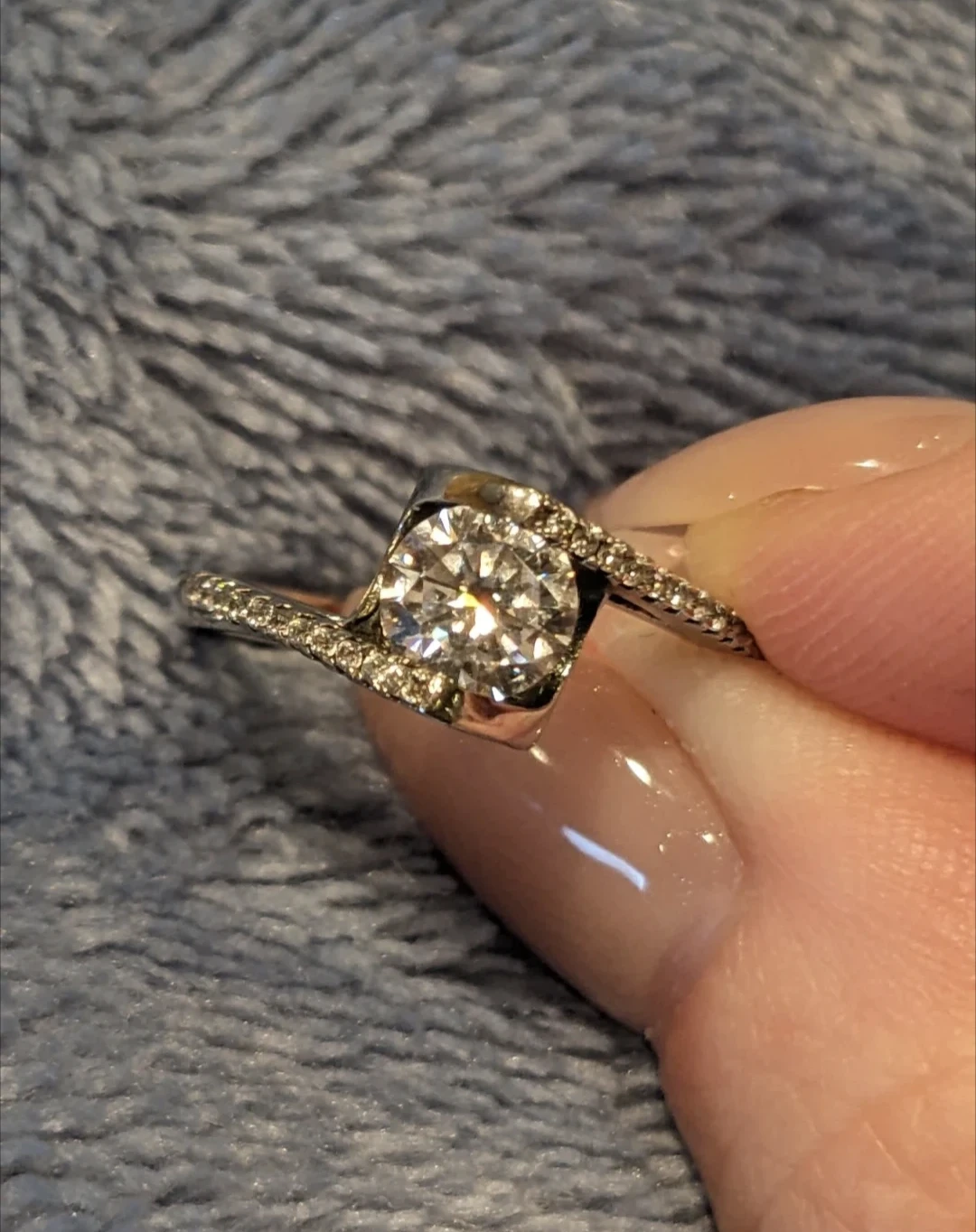 Size 6 Sterling Silver Bypass Ring