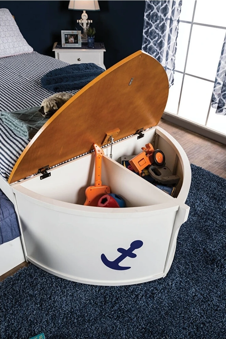 Kids Boat Bed with Trundle and Storage - photo 4