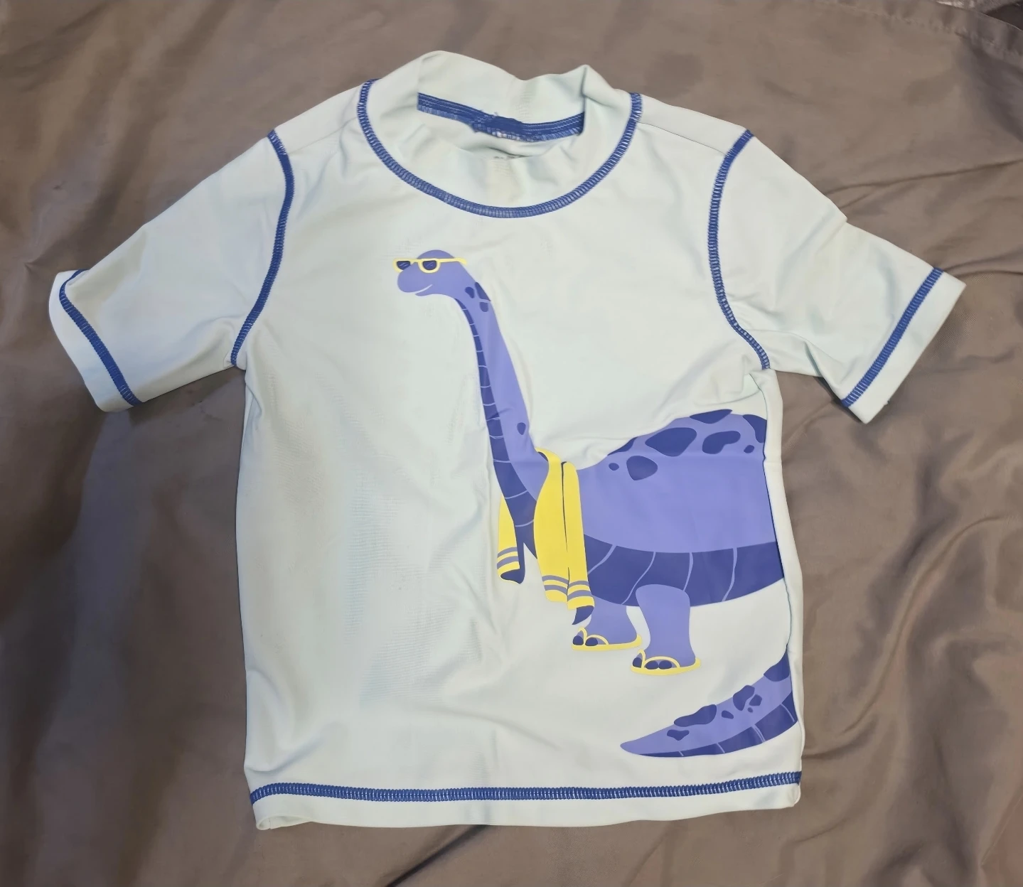Kids' Rash Guard Swim Shirt Dinosaur Print