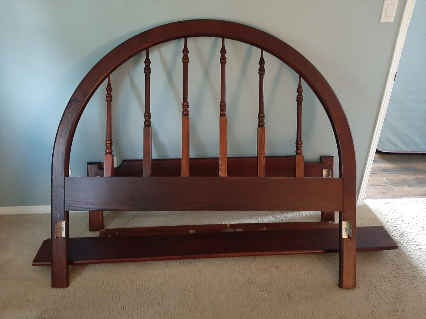 Solid wood queen size bed frame