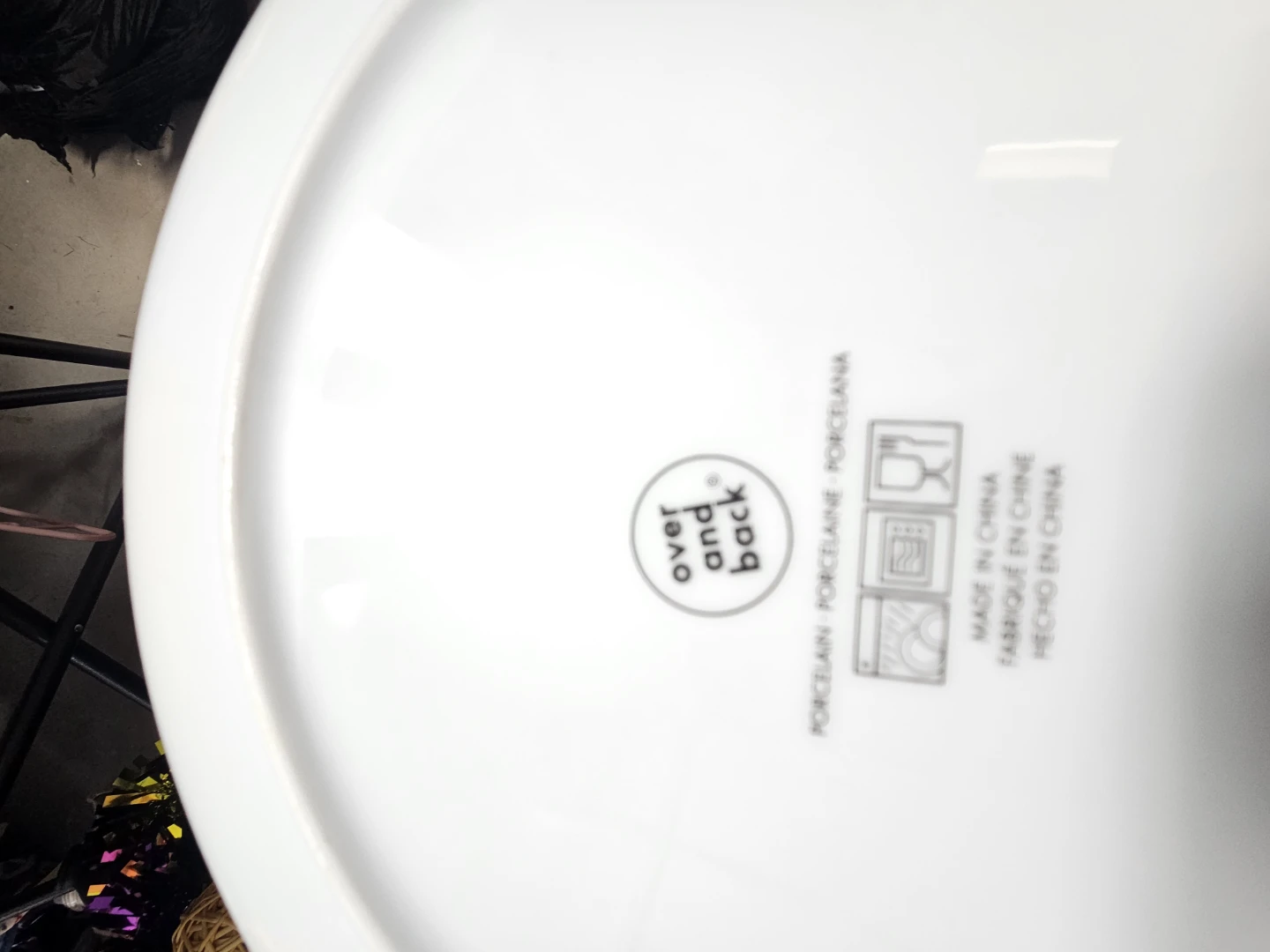 Set of Over and Back White Porcelain Plates - photo 2