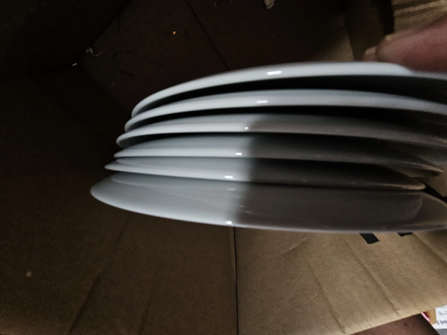 Set of Over and Back White Porcelain Plates - photo 3