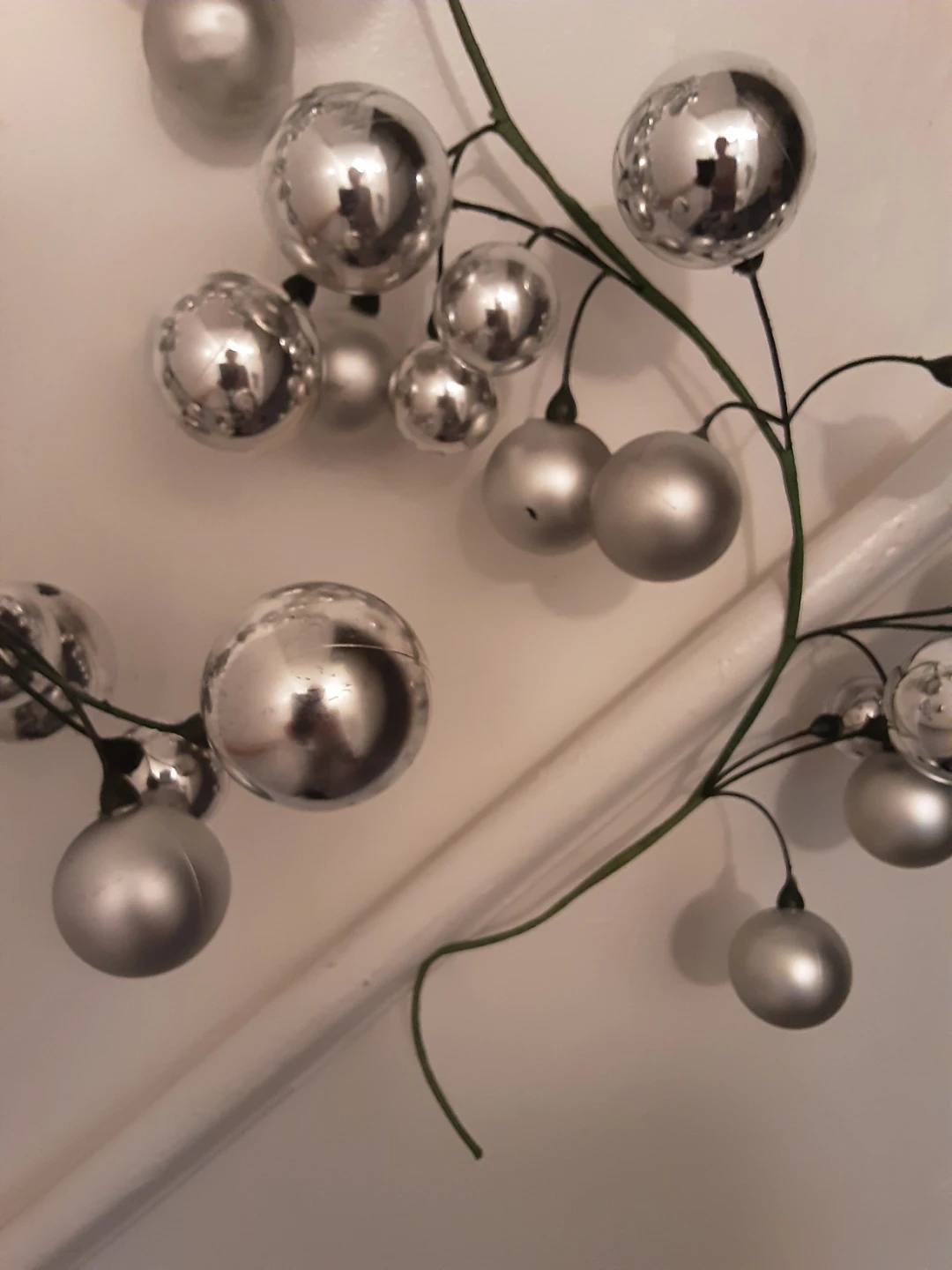 Two Silver Ornament Garlands, 70 inch - photo 4