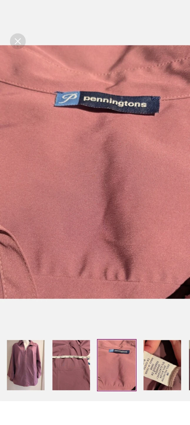 Penningtons Women's Mauve Zip-Up Jacket Size 18 - photo 3
