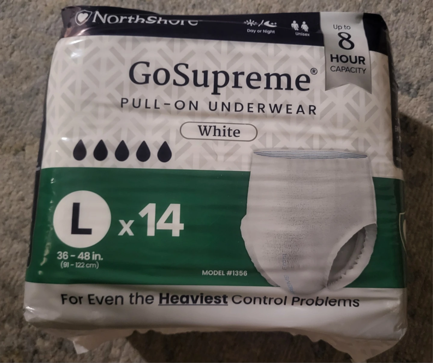 North Shore GoSupreme Pull-On Underwear L - 14 Count
