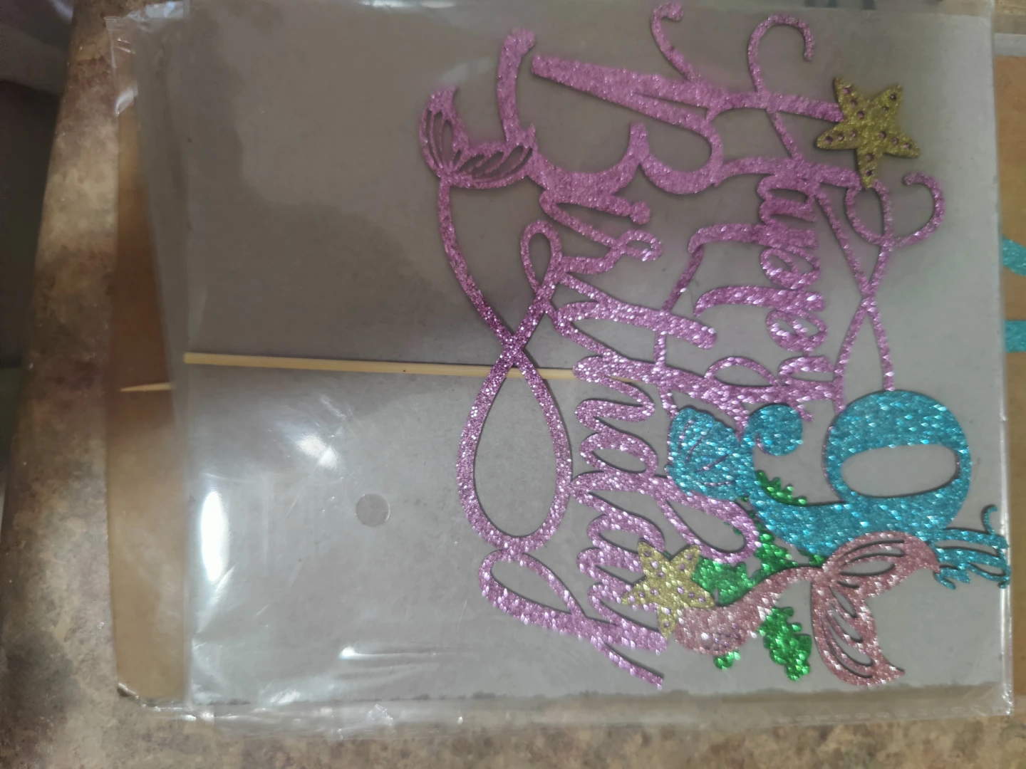 Assorted Glitter Cake Toppers - photo 2