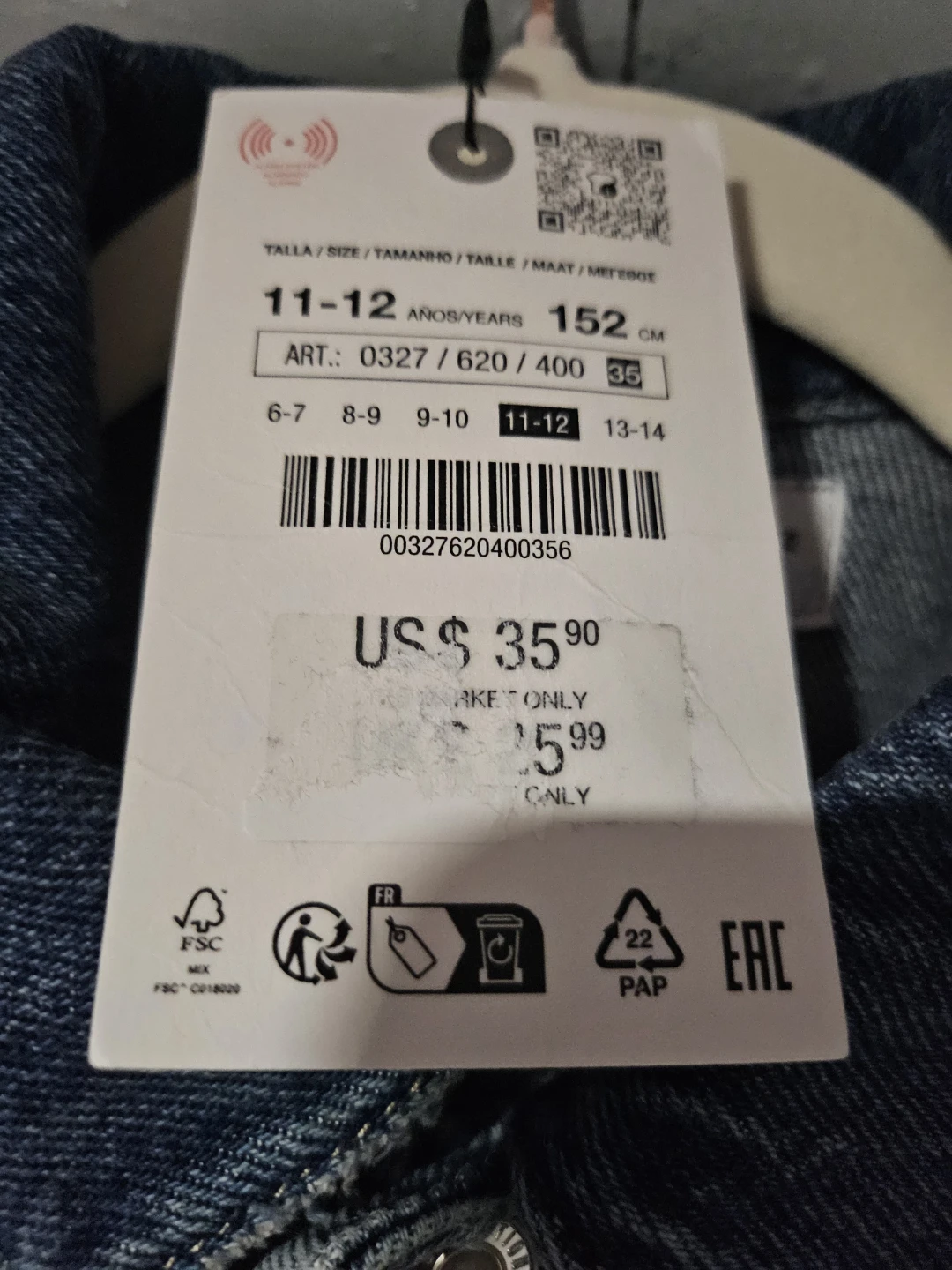 Zara Denim Shirt - Size 11-12 Years - photo 4