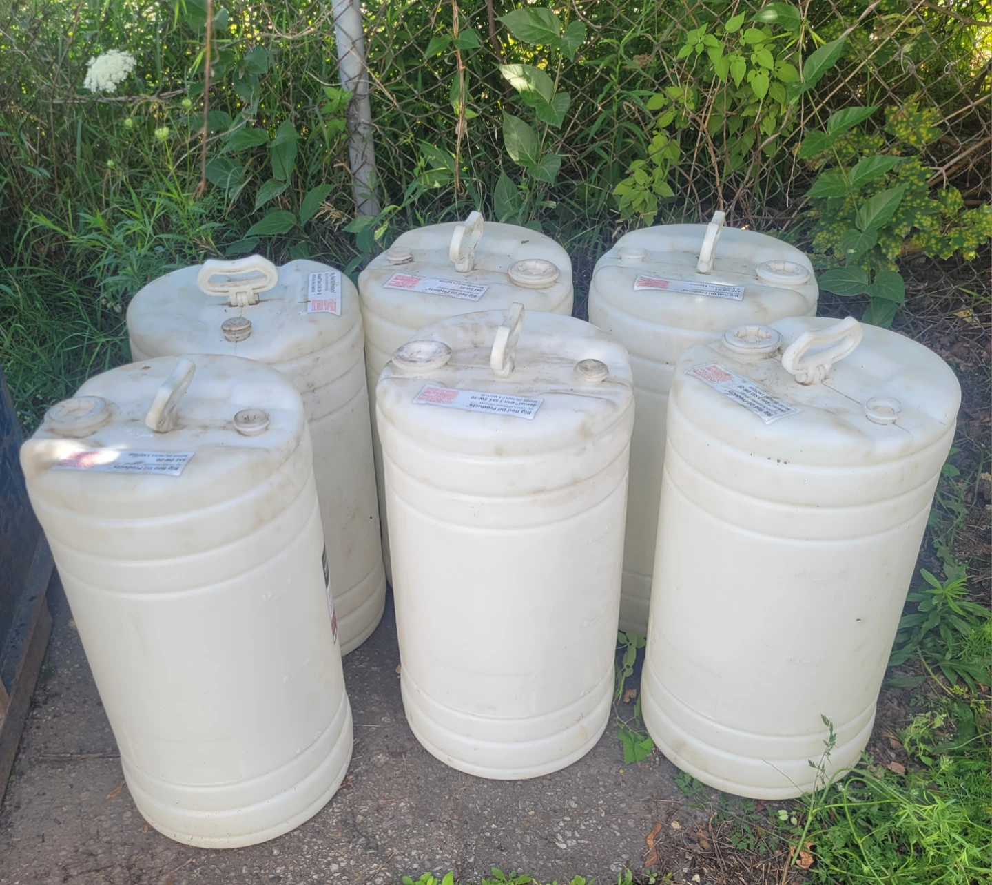 Empty 60 L Plastic Storage Containers.