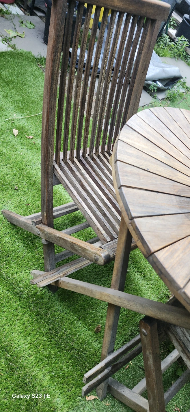 Wooden Folding Bistro Set. Price firm - photo 4